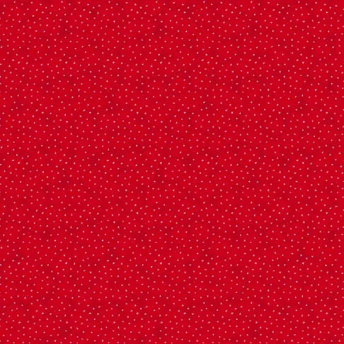 Katoen rood met sterretjes